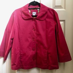 Chico’s button down jacket w/ round collar
